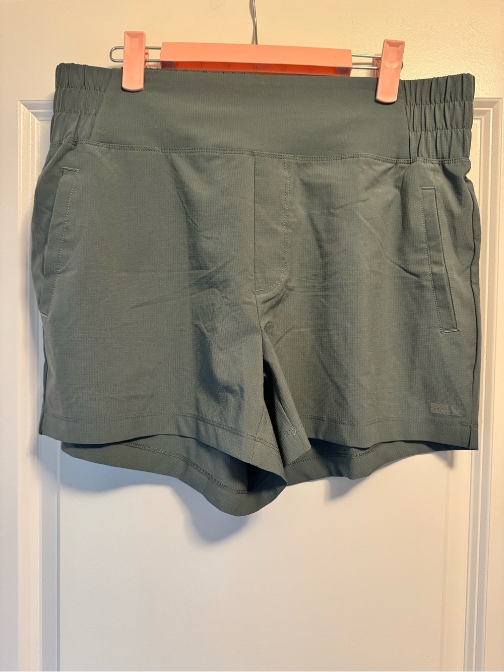 Eddie Bauer Sage Green Athletic Shorts with Elastic Waist
